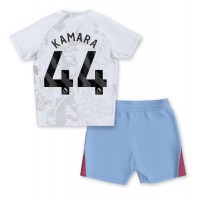 Aston Villa Boubacar Kamara #44 Vonkajší Detský futbalový dres 2023-24 Krátky Rukáv (+ trenírky)